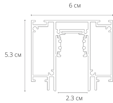 A474233 ТРЕК ДЛЯ НАТЯЖНОГО ПОТОЛКА SLOTT FOR ARTE LAMP ДЛЯ СЕРИИ LINEA белый, 2м